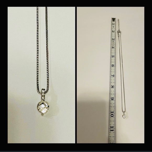 Vintage Style Simple Rhinestone Pendant Necklace - Picture 8 of 10